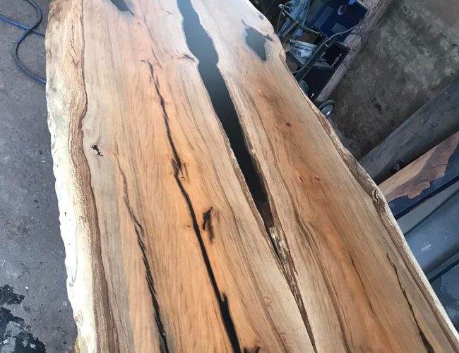 Live Edge Tree Trunk Simple Table