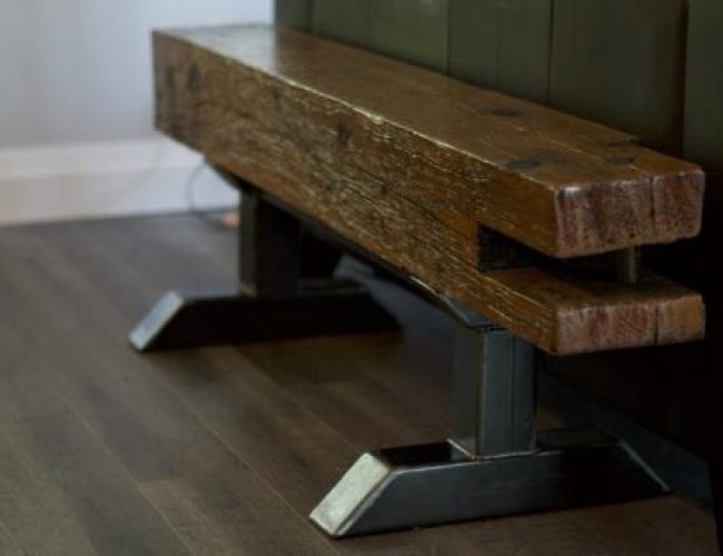 Industrial Barn Beam Bench